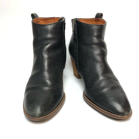 Madewell- Leather Ankle Boots Made in Italy 9 - Picture 2 of 6